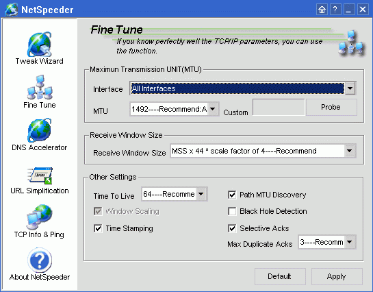 NetSpeeder Screenshot